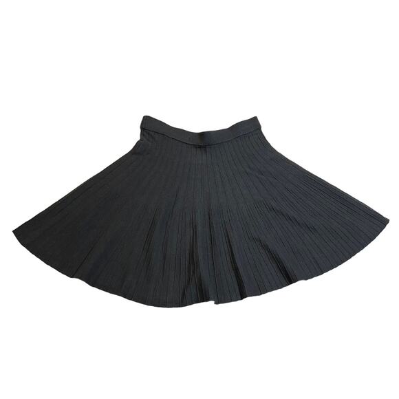 W118 by Walter Baker Knit Flare Mini Skirt Size Small Preppy Academia Neutral - Picture 2 of 6